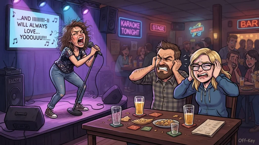 metaphor for bad singing